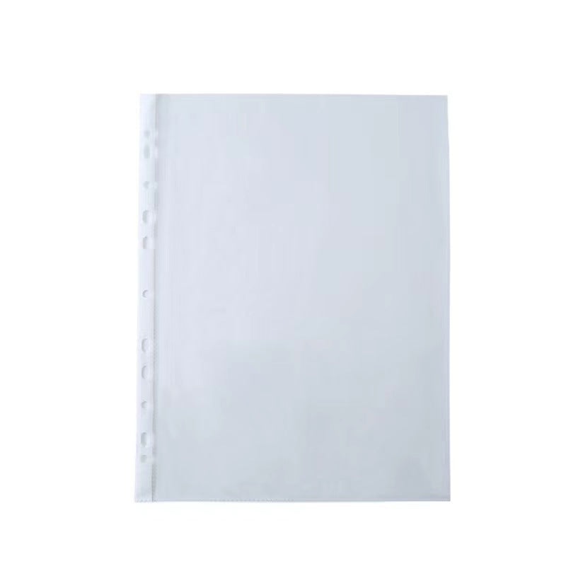 Transparent a4 Document Bag 11 Holes Document Bag Loose-leaf Information Bag Protective Film Quick-work Clip Perforated Insert Bag