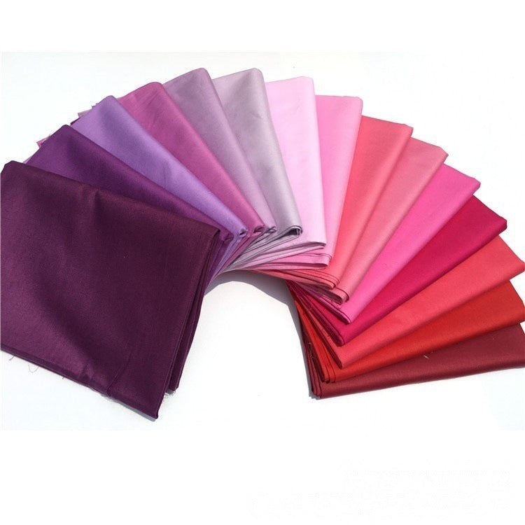 Cross-border foreign trade hot sale cotton twill solid color series cloth pure cotton plain color cloth cloth group 50 pieces in stock