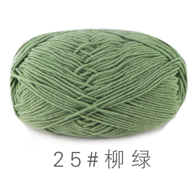 Su He 4-strand Milk Cotton Baby Wool Combed Cotton Fine Wool Hand Knitted Sweater Pure Cotton Baby Wool Ball