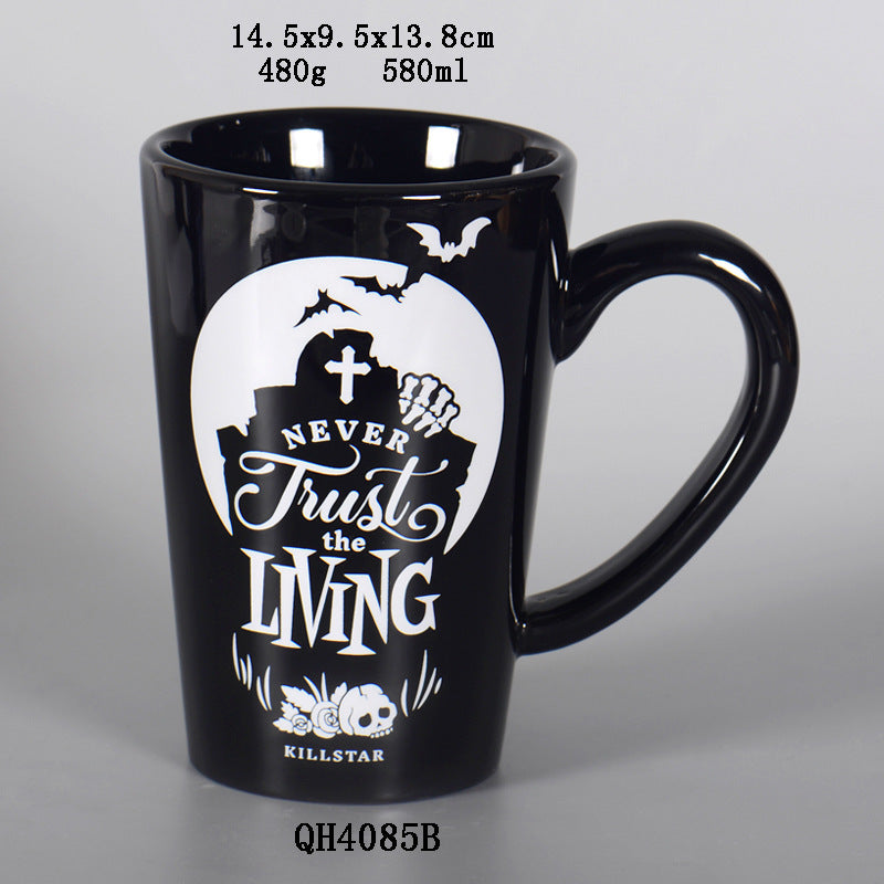 Factory Amazon popular Unicorn ceramic coffee cup funny Halloween cartoon mug student cute gift