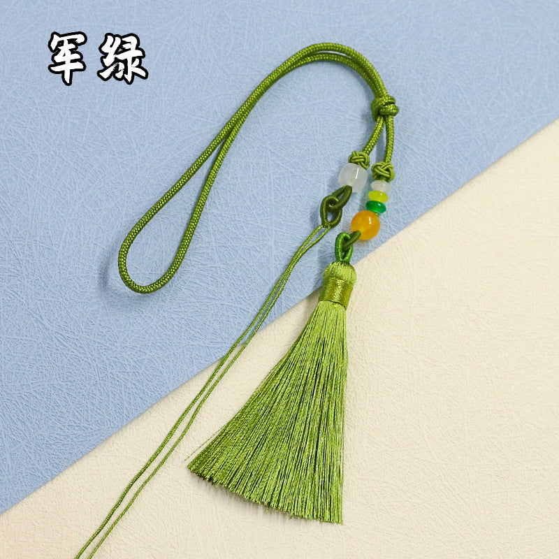 Tassel Handle Piece with Tassel, Handmade Woven DIY Short Sword Tassel Pendant