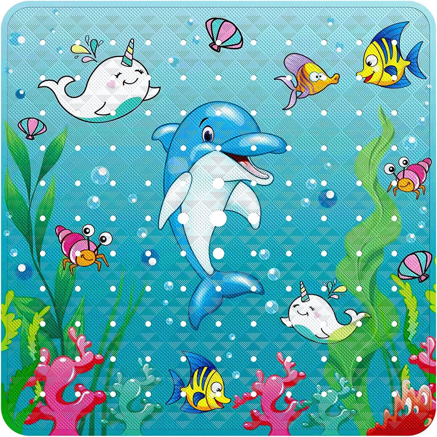 53*53cm bathroom anti-slip mat children's cartoon shower mat toilet mat PVC foreign trade spot hair generation