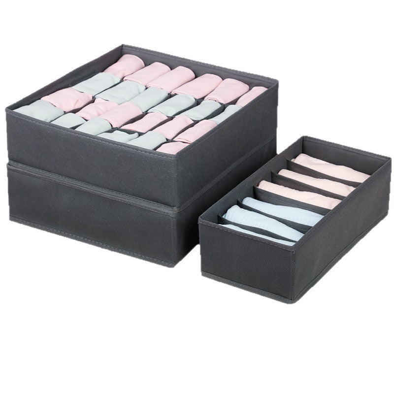 Fabric Underwear Storage Box with Compartments for Home Use, Drawer-Style Storage with Dividers for Organizing Socks