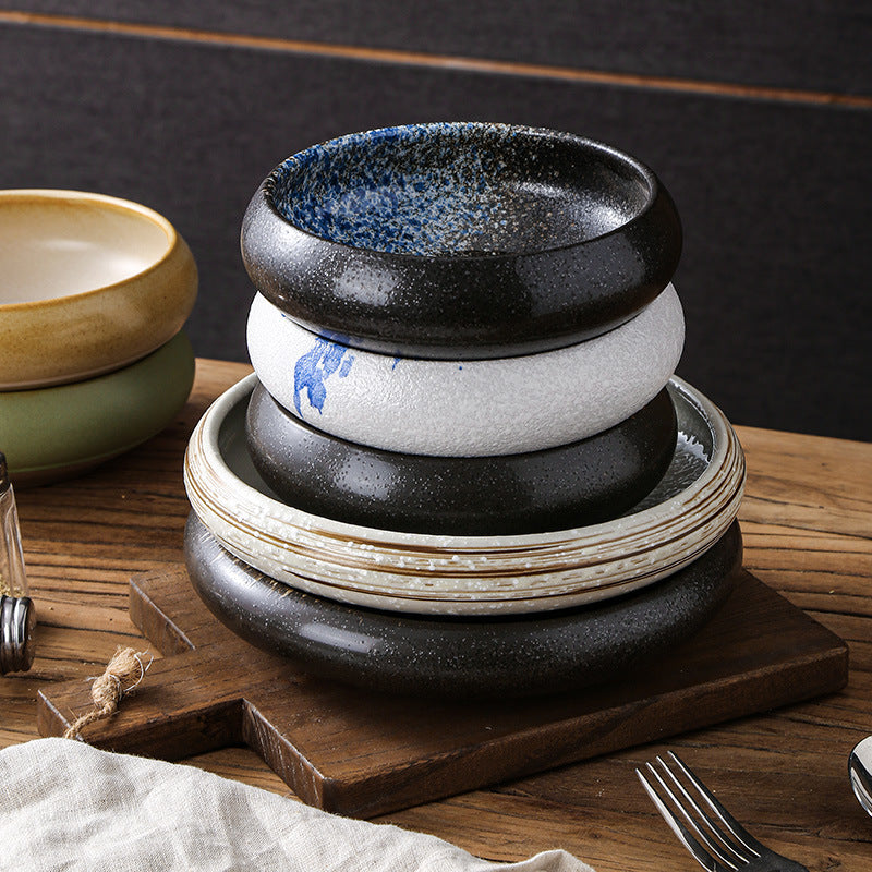 Retro Japanese Style Ceramic Bowl Creative Personality Household Rice Bowl Restaurant Special Snack Bowl Dessert Salad Bowl