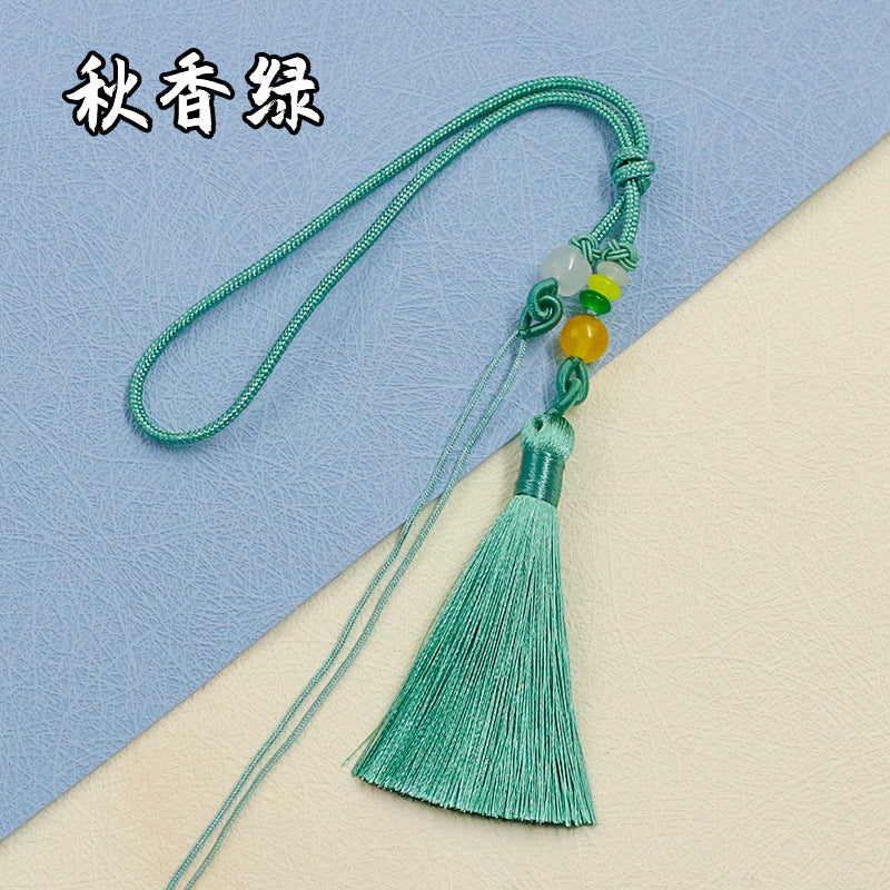 Tassel Handle Piece with Tassel, Handmade Woven DIY Short Sword Tassel Pendant