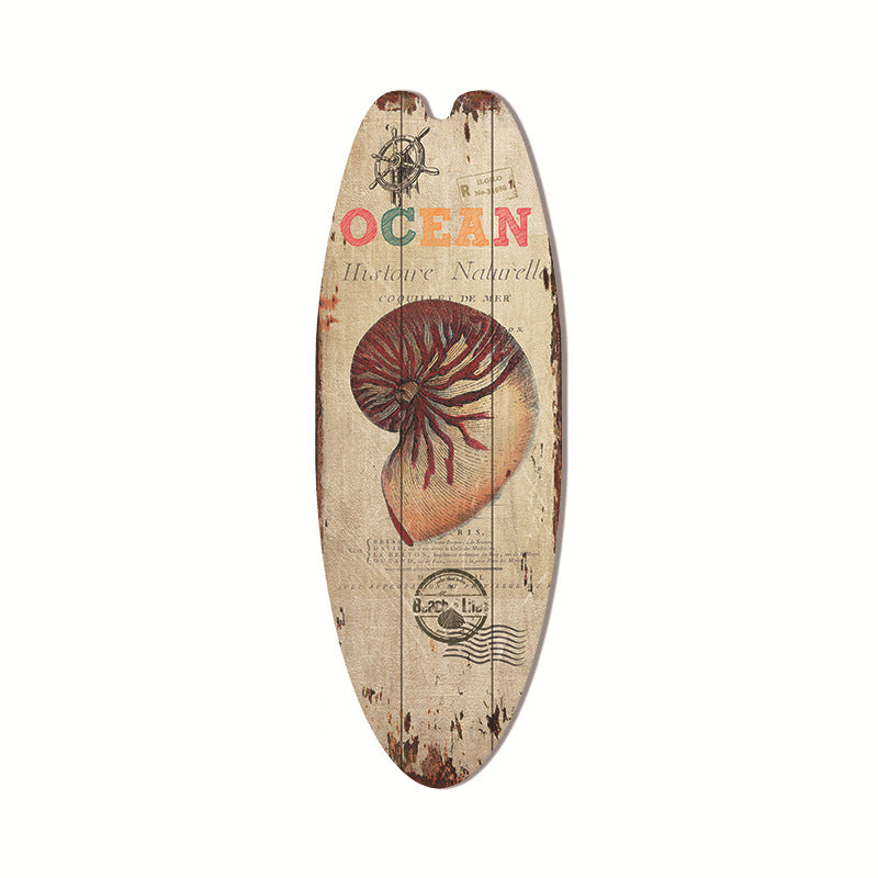 Cross-Border Surfboard Pendant Beach Leisure Wall Decoration Wooden Brand Hawaiian Party Supplies Scene Layout