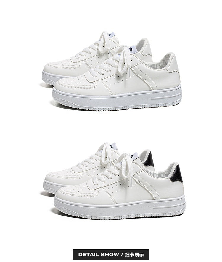 White Shoes Men's Summer Breathable Youth Casual All-match Men's Shoes 2024 New Student Pure White Sports Shoes