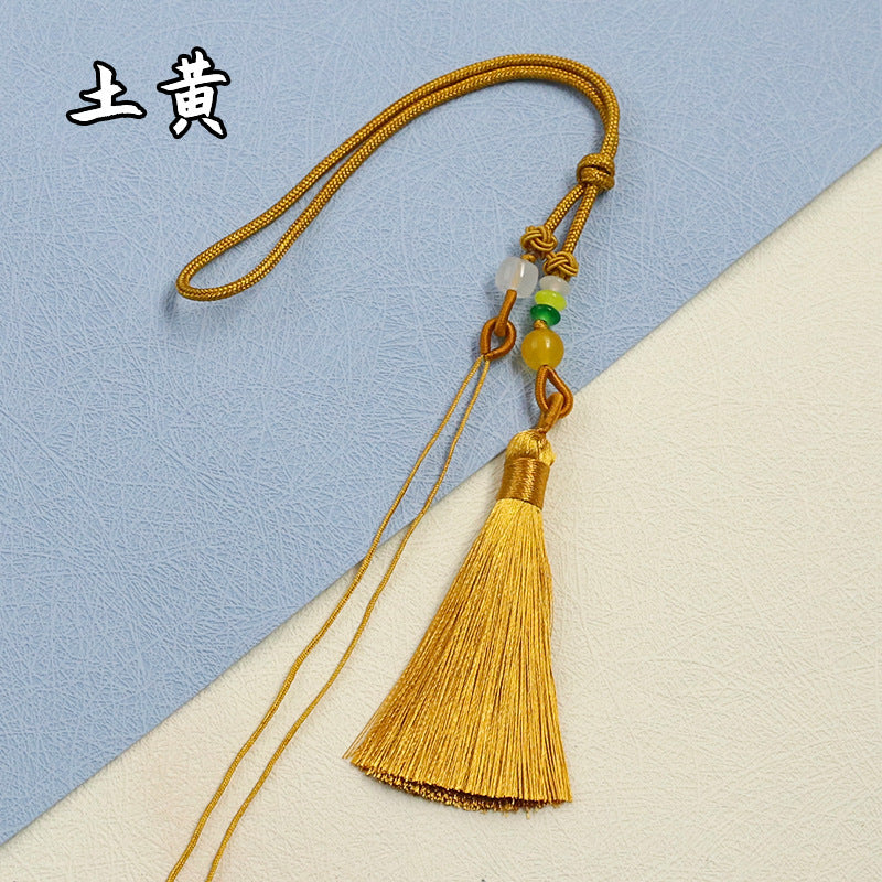 Tassel Handle Piece with Tassel, Handmade Woven DIY Short Sword Tassel Pendant