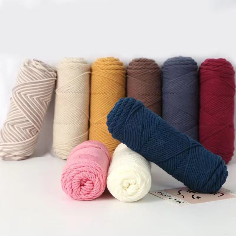 8 strands milk cotton eight strands lover cotton handmade diy material coated wool scarf hat hook shoes medium thick wool ball