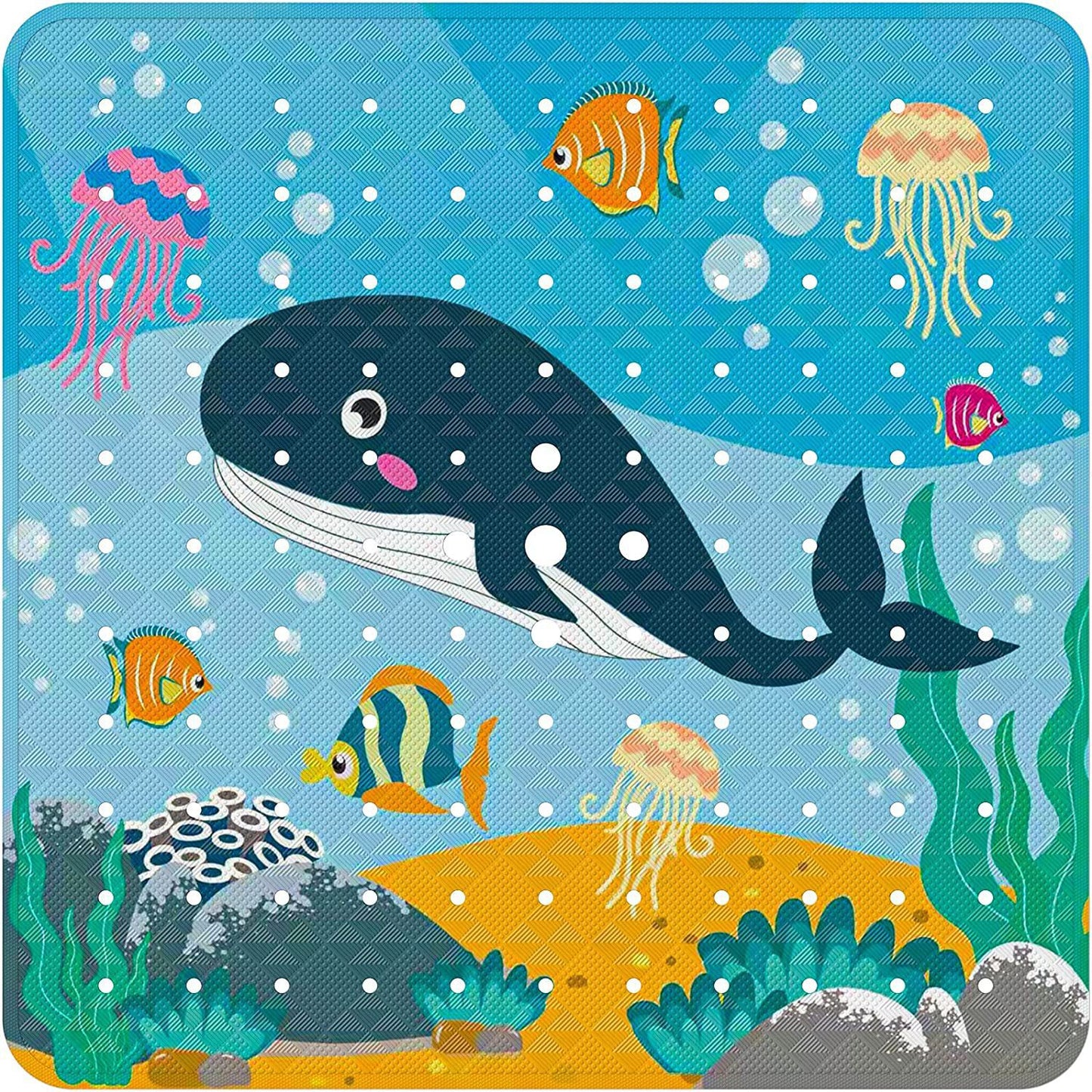 53*53cm bathroom anti-slip mat children's cartoon shower mat toilet mat PVC foreign trade spot hair generation