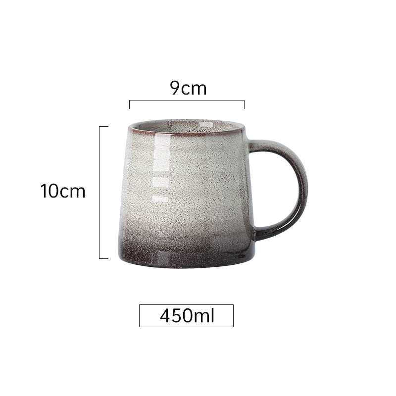 Creative retro Mug Coffee Cup ceramic cup household simple breakfast cup milk Oatmeal cup water cup tea cup