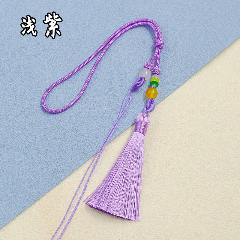 Tassel Handle Piece with Tassel, Handmade Woven DIY Short Sword Tassel Pendant