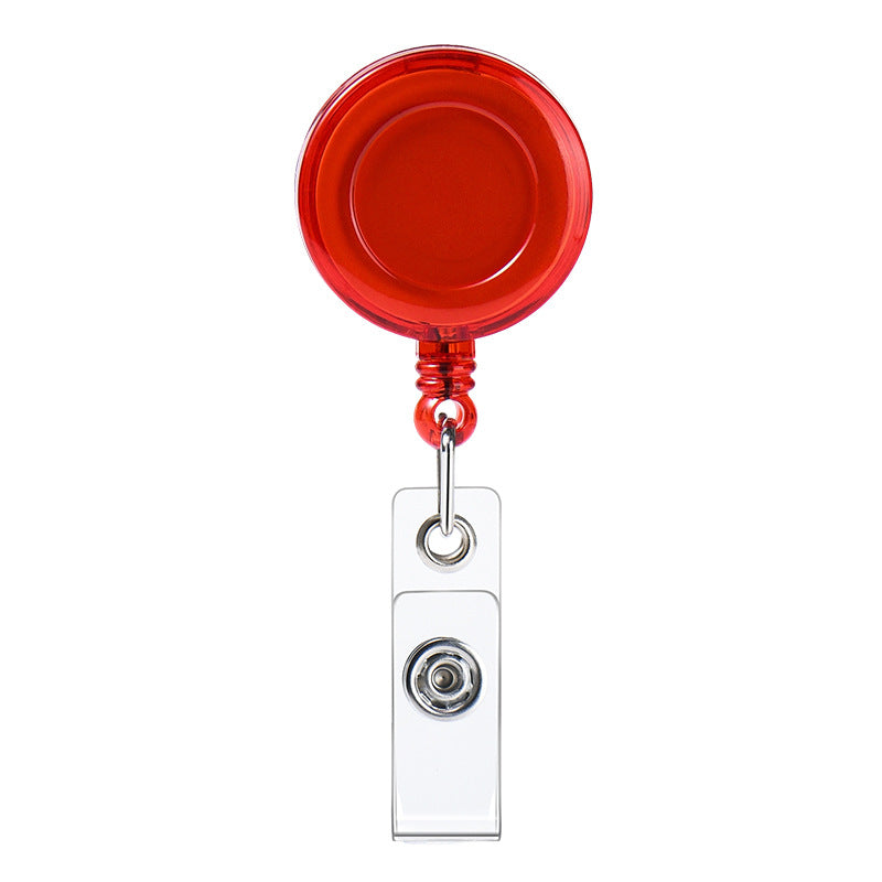 Transparent Easy Pull Buckle Doctor Nurse Breast Card Certificate Card Case Anti-loss Clip Buckle Meal Card Work Card Transparent Color Retractable Buckle
