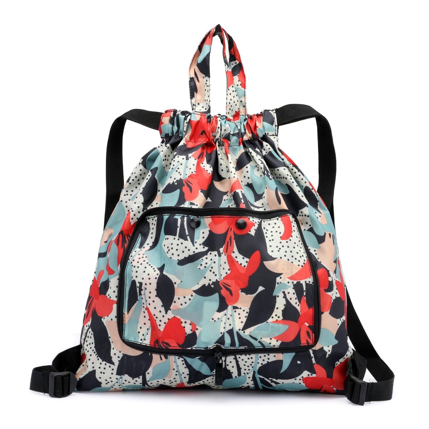 Cross-border New Travel Bag Bundle Mouth Backpack Women's Simple Drawstring Storage Bag Large Capacity Backpack Shopping Bag