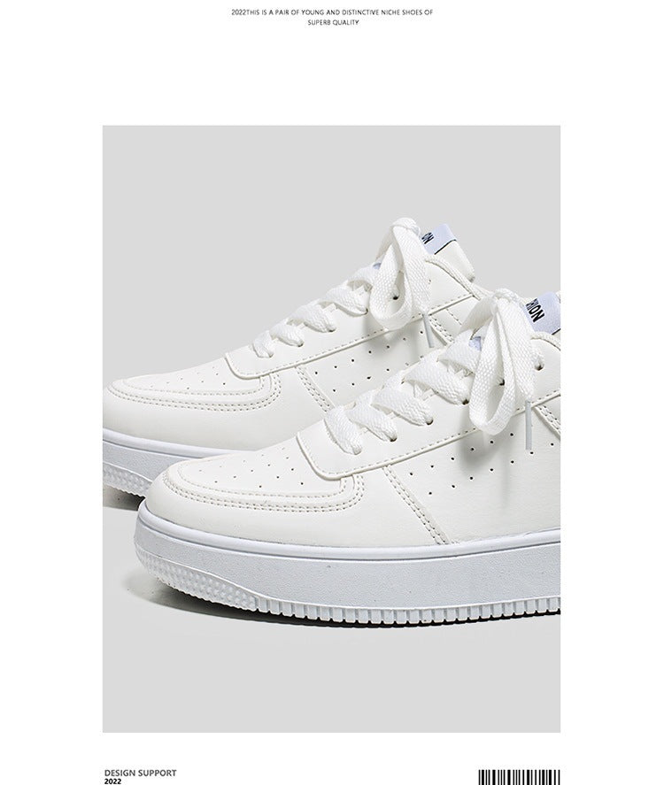 White Shoes Men's Summer Breathable Youth Casual All-match Men's Shoes 2024 New Student Pure White Sports Shoes