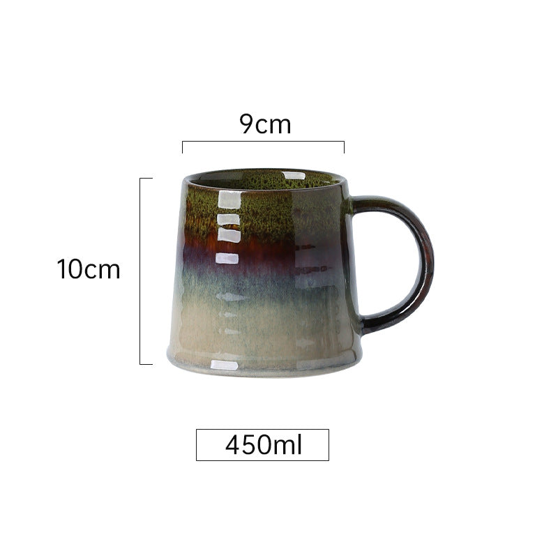 Creative retro Mug Coffee Cup ceramic cup household simple breakfast cup milk Oatmeal cup water cup tea cup