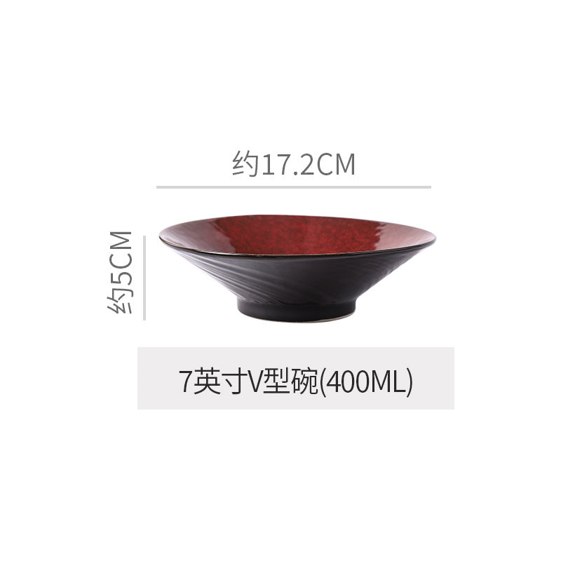Personalized wine red ceramic restaurant hotel tableware embossed exquisite fruit pastry tray tea tray household dish salad bowl