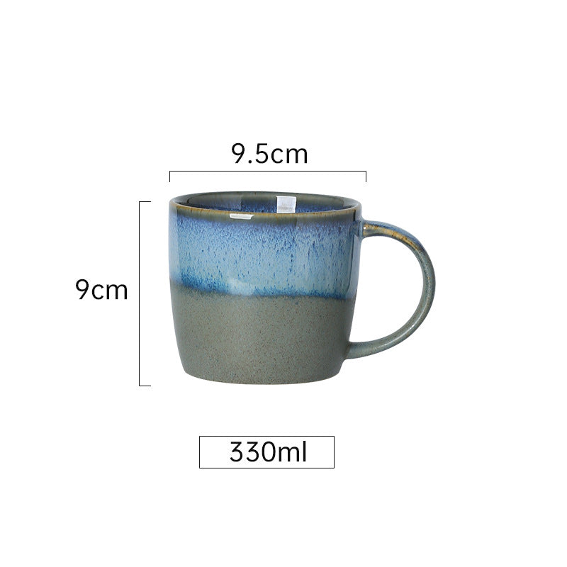 Creative retro Mug Coffee Cup ceramic cup household simple breakfast cup milk Oatmeal cup water cup tea cup