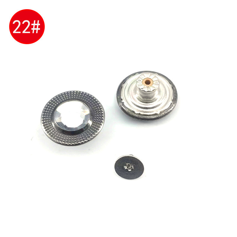 Wholesale In-Stock Waist-Cinching Button-Free Detachable Jeans Buttons, Eco-Friendly Buttons, Screw Metal I-Shaped Buckles