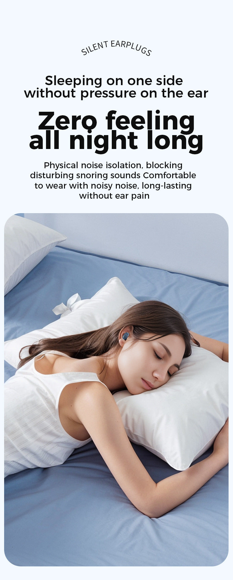 Silicone Earplugs for Sleep Noise Cancel Noise Reduction-Soundproof Reduce Disturbances -Quality loop Earplugs