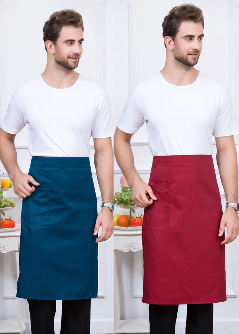 Chef work clothes apron half-length men's and women's hotel restaurant restaurant kitchen catering business special half-waist
