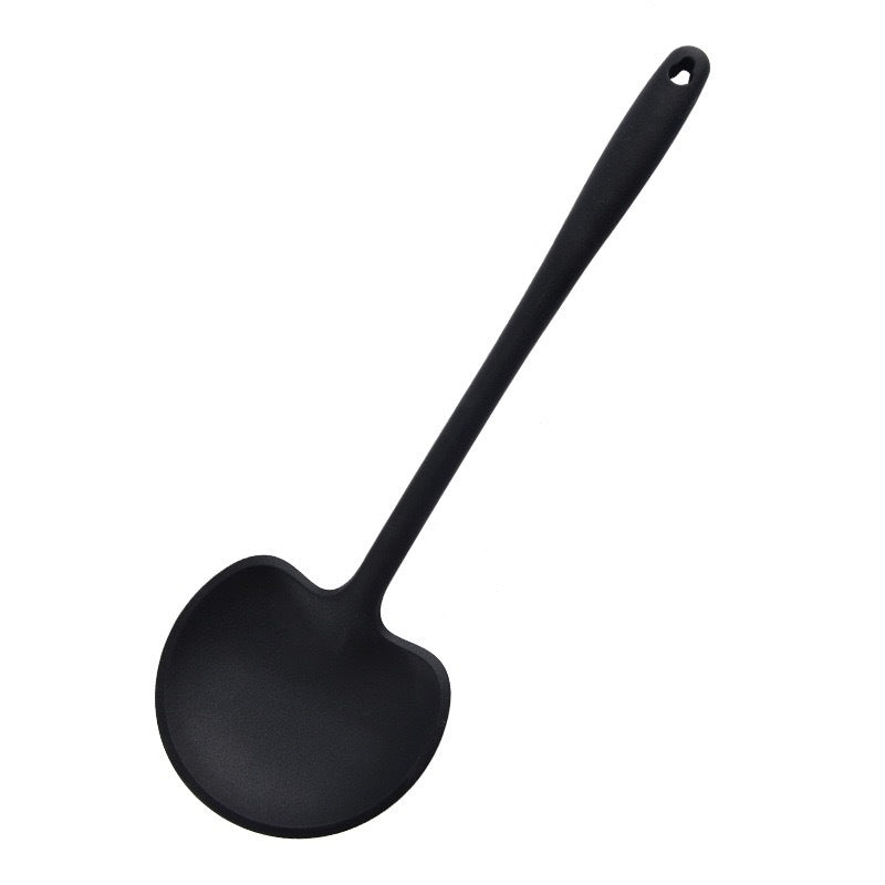 New Silicone Spatula for Home Use, Non-Stick, High-Temperature Resistant Kitchen Utensil, Soup Spoon, Mushroom Stir-Fry Spatula, Frying Spoon, Kitchen Tool