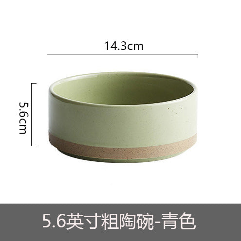 Ceramic Straight Plate Flat Bottom Deep Plate Soup Plate Japanese Seafood Plate Dish Plate Dessert Plate Nest Plate Simple Salad Bowl