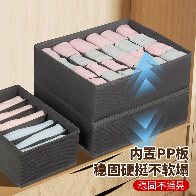 Fabric Underwear Storage Box with Compartments for Home Use, Drawer-Style Storage with Dividers for Organizing Socks