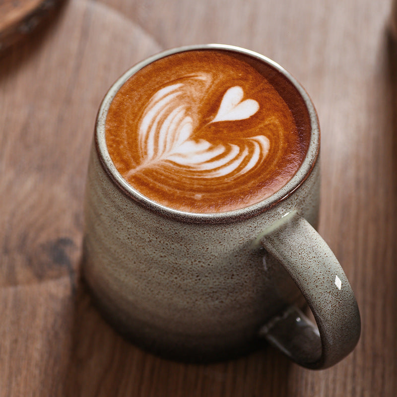 Creative retro Mug Coffee Cup ceramic cup household simple breakfast cup milk Oatmeal cup water cup tea cup