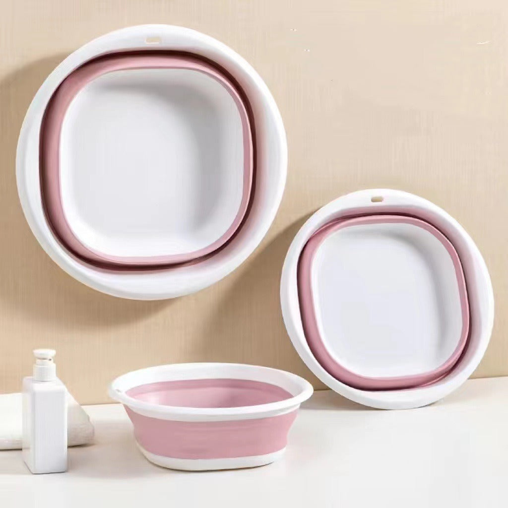 Portable Silicone Foldable Washbasin, Student Dormitory Footbath, Footbath, Multi-Purpose Folding Basin
