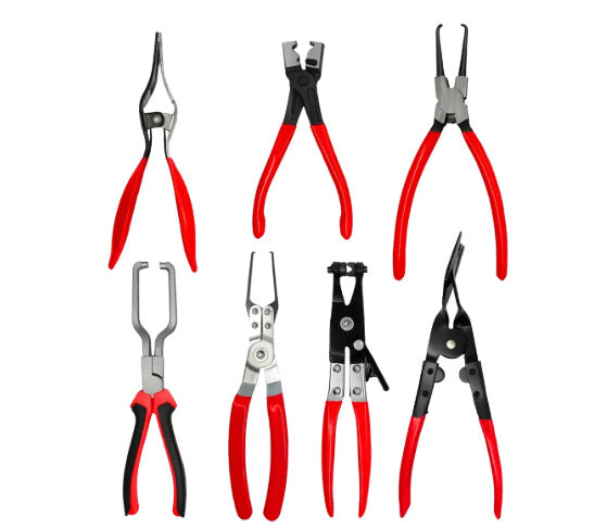 Red and black elbow 60 degree power-off pliers bolt pliers multi-purpose pliers car oil pipe separation harness pliers cross-border pliers