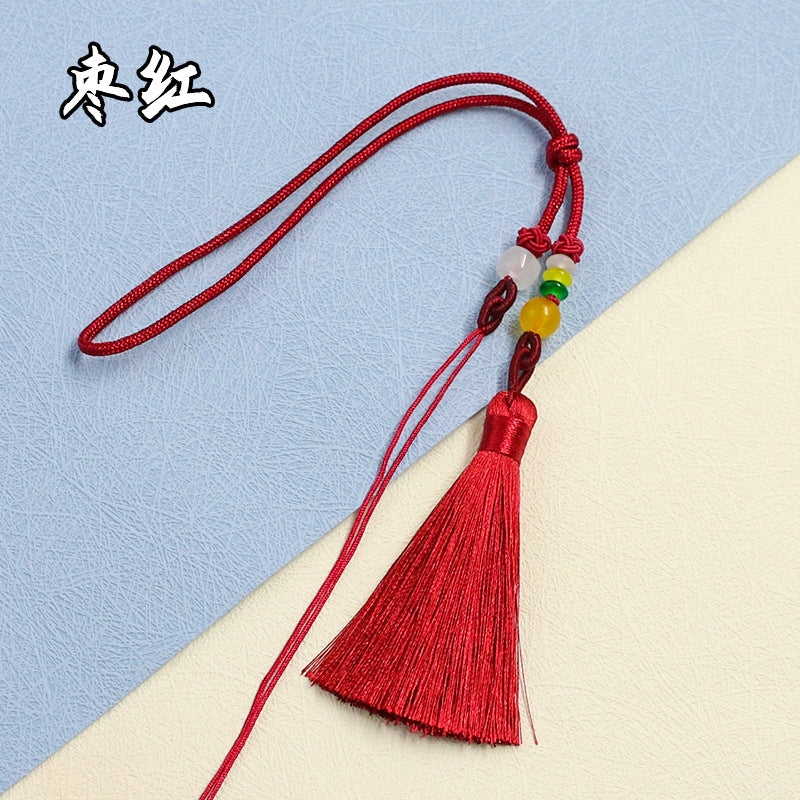Tassel Handle Piece with Tassel, Handmade Woven DIY Short Sword Tassel Pendant