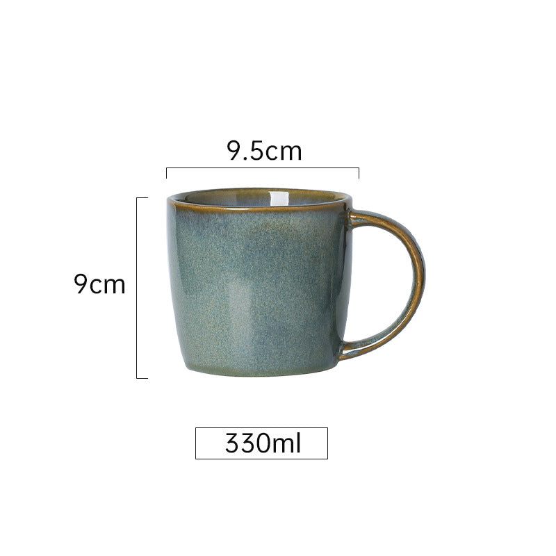 Creative retro Mug Coffee Cup ceramic cup household simple breakfast cup milk Oatmeal cup water cup tea cup