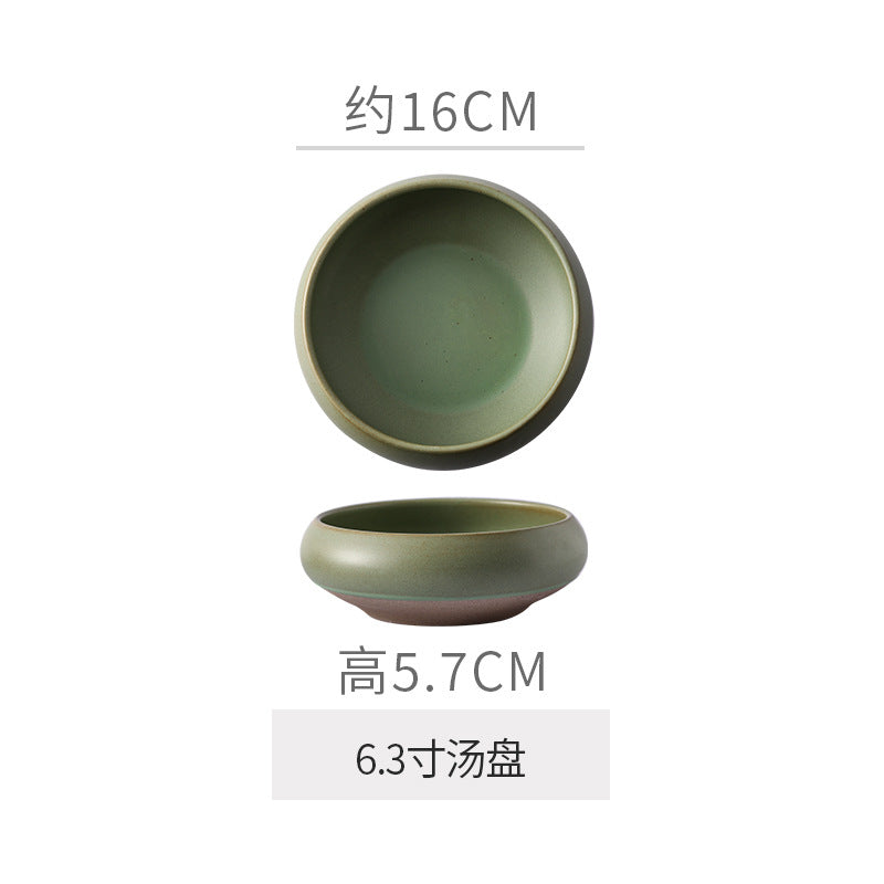 Retro Japanese Style Ceramic Bowl Creative Personality Household Rice Bowl Restaurant Special Snack Bowl Dessert Salad Bowl