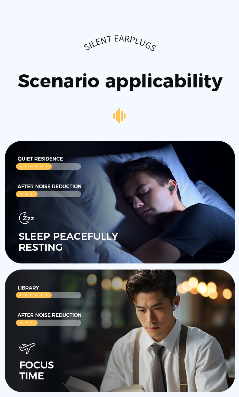 Silicone Earplugs for Sleep Noise Cancel Noise Reduction-Soundproof Reduce Disturbances -Quality loop Earplugs