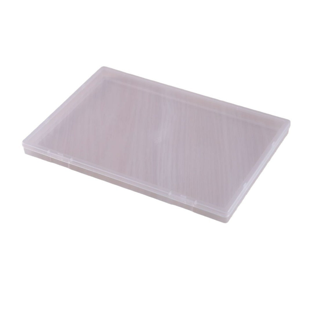 Full plastic industry high 1.7cm flat box transparent plastic box plastic storage box finishing box storage box