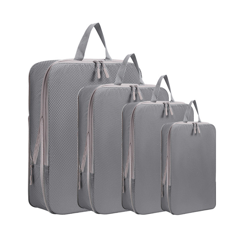 Travel Storage Bag Compression Bag Four-piece Set Travel Artifact Packaging Clothing Washing and Maternity Suitcase Organizing Bag