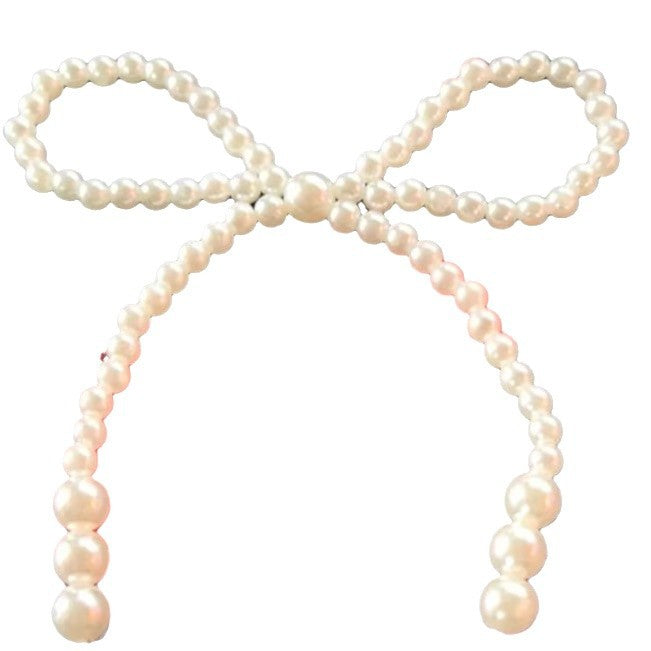 Wholesale bouquet bow jewelry imitation pearl cake decoration bow chain Valentine's Day accessories accessories decoration