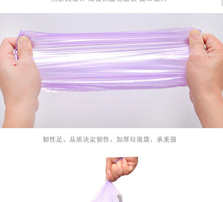 45*50cm Disposable Point-Break Flat Mouth Garbage Bag with Rolls New Material Thickeneded and Strong Home Kitchen Colorful
