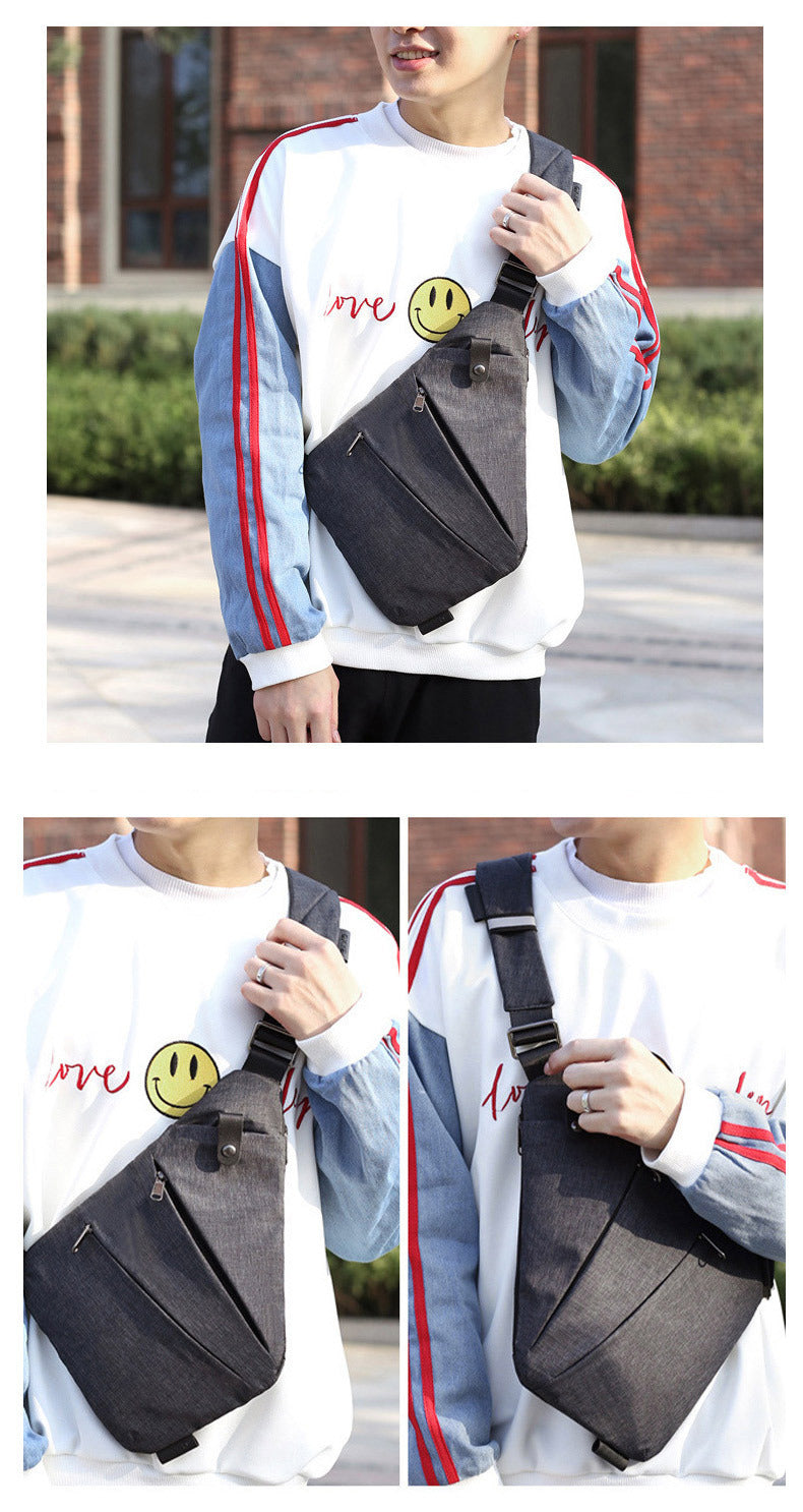 Chest Bag Men's Distinctive Shoulder Crossbody Bag Fashion Cross Bag Multifunctional Sports Fashion Underarm Bag Men's Chest Bag