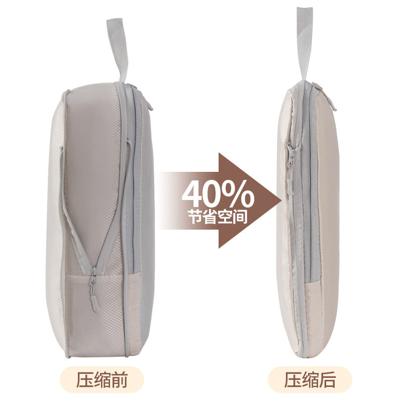 Travel Storage Bag Compression Bag Four-piece Set Travel Artifact Packaging Clothing Washing and Maternity Suitcase Organizing Bag