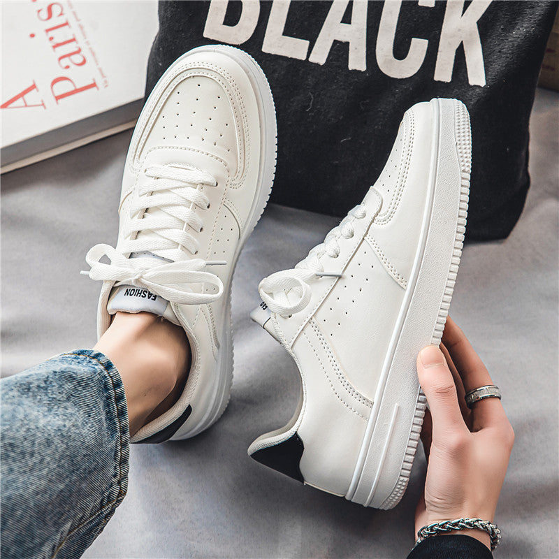 White Shoes Men's Summer Breathable Youth Casual All-match Men's Shoes 2024 New Student Pure White Sports Shoes
