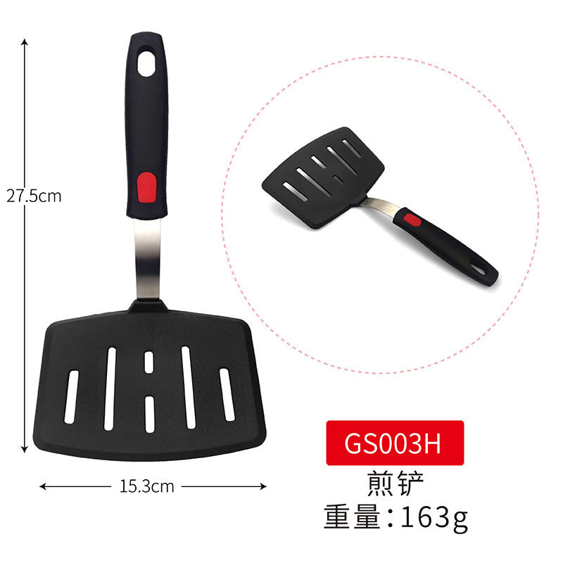 Cross-Border Silicone Cooking Utensils Non-Stick Pan Silicone Spatula Teppanyaki Cooking Spatula Pancake Tamagoyaki Spatula Leaking Spatula