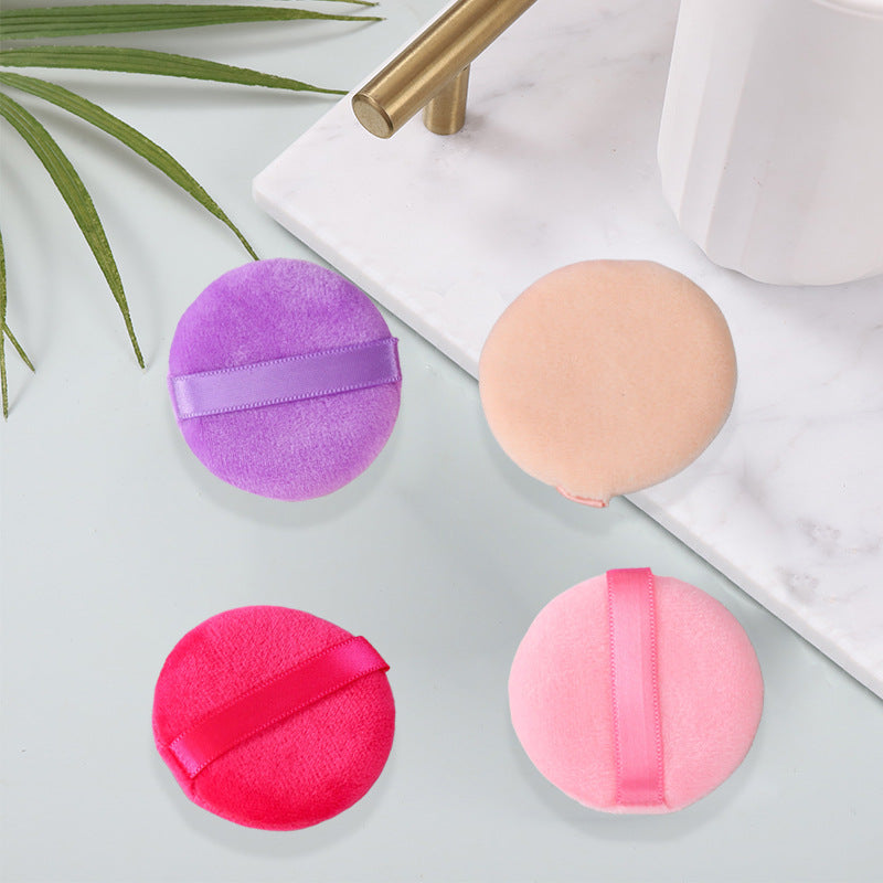 Crystal super soft round small size puff manufacturers wholesale powder cake makeup cotton makeup tools wet and dry puff