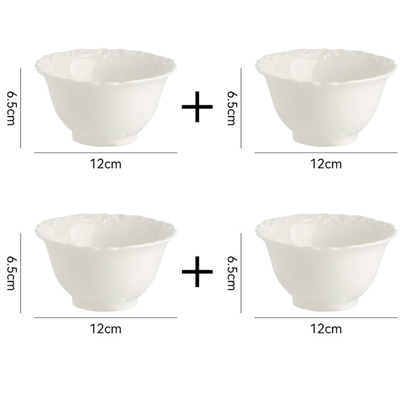 French ins style cream ceramic Western plate lace vintage dessert plate cream cake plate swing plate wholesale