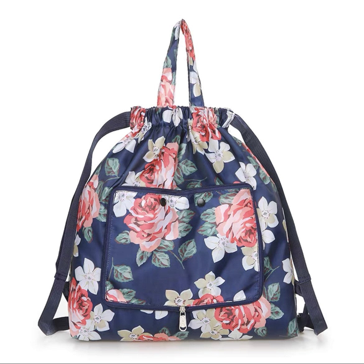 Cross-border New Travel Bag Bundle Mouth Backpack Women's Simple Drawstring Storage Bag Large Capacity Backpack Shopping Bag