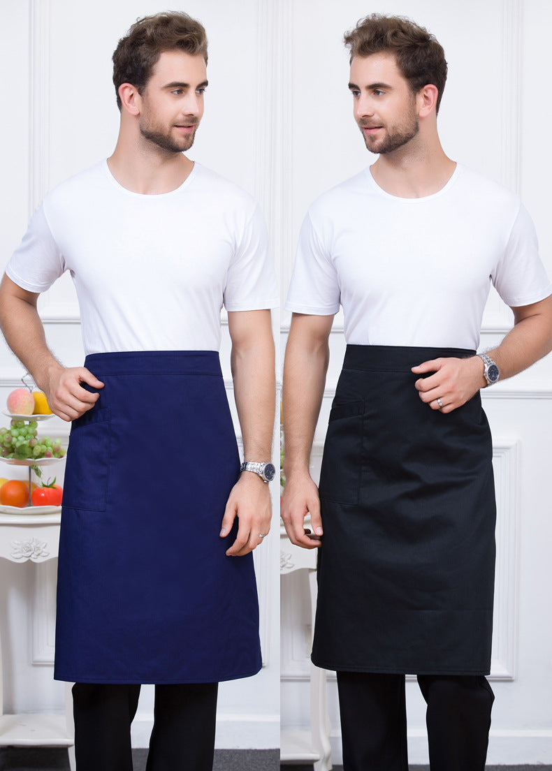 Chef work clothes apron half-length men's and women's hotel restaurant restaurant kitchen catering business special half-waist