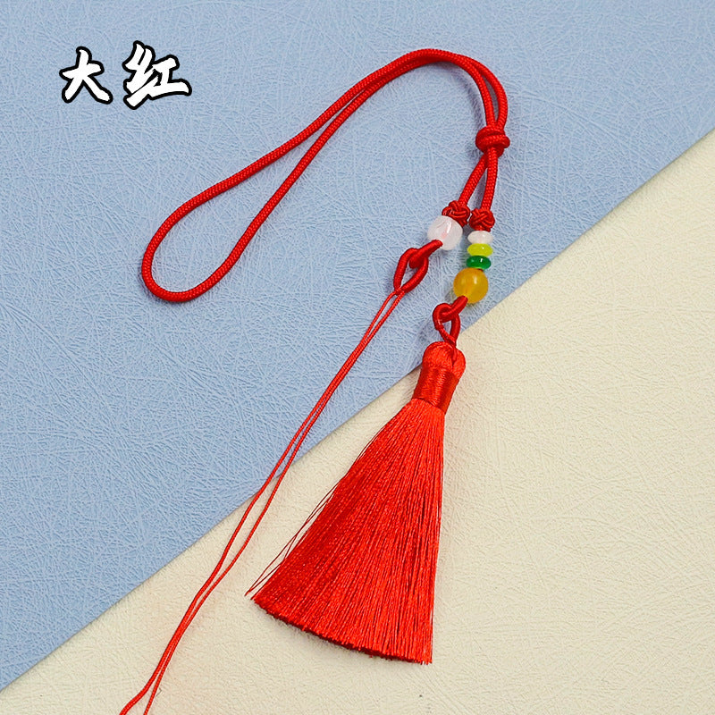 Tassel Handle Piece with Tassel, Handmade Woven DIY Short Sword Tassel Pendant