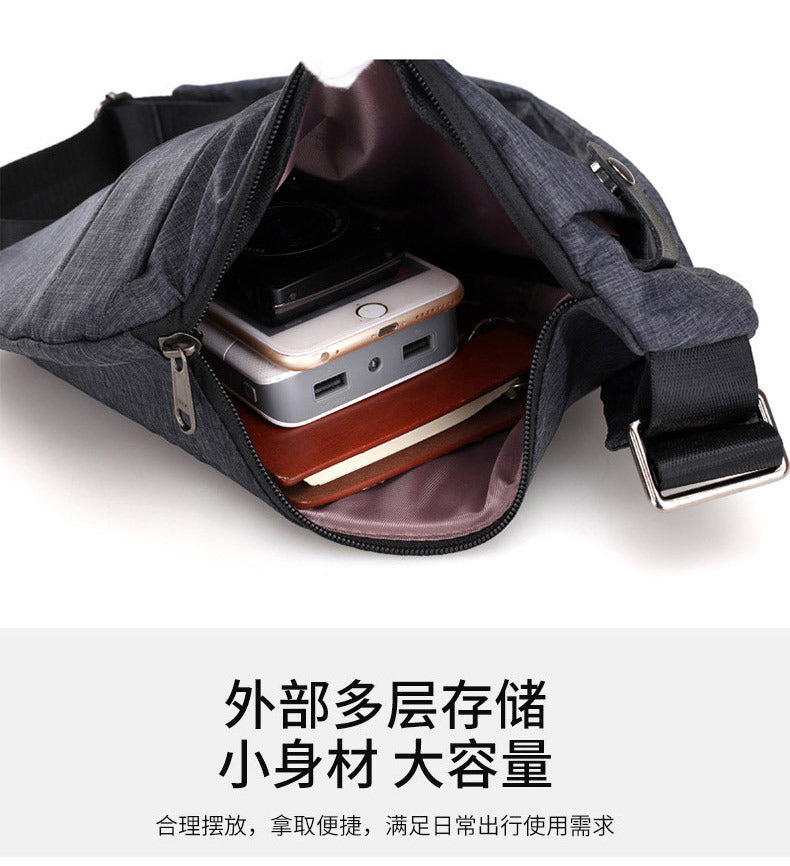Chest Bag Men's Distinctive Shoulder Crossbody Bag Fashion Cross Bag Multifunctional Sports Fashion Underarm Bag Men's Chest Bag