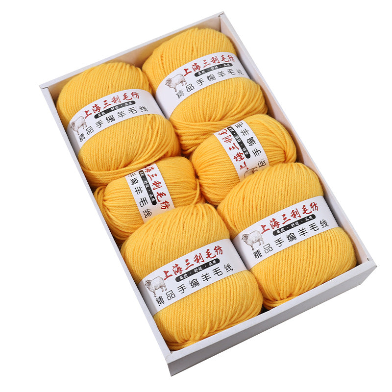 Shanghai Sanli 290 medium thick wool diy hand-knitted wool sweater cardigan scarf wool wholesale